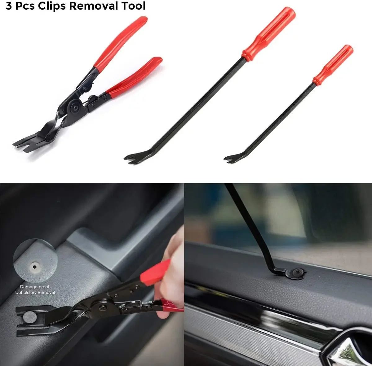 Hand-Held Disassembly Tools Car Trim Removal Tool Panel Door Audio Trim Removal Kit Auto Clip Pliers Fastener Remover Set