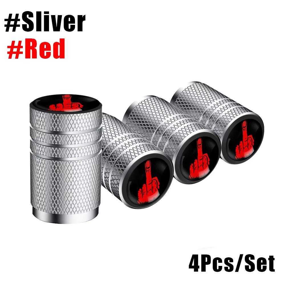 4Pcs/Lot Tire Stem Valve Caps Aluminum Car Dustproof Caps Tire Wheel Stem Air Valve Caps for Cars Bike Motorcycle