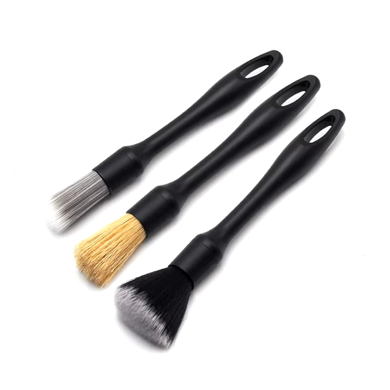 3PCS Car Detailing Brush Set Super Soft Auto Interior Detail Brush with Synthetic Bristles Car Dash Duster Brush Accessories