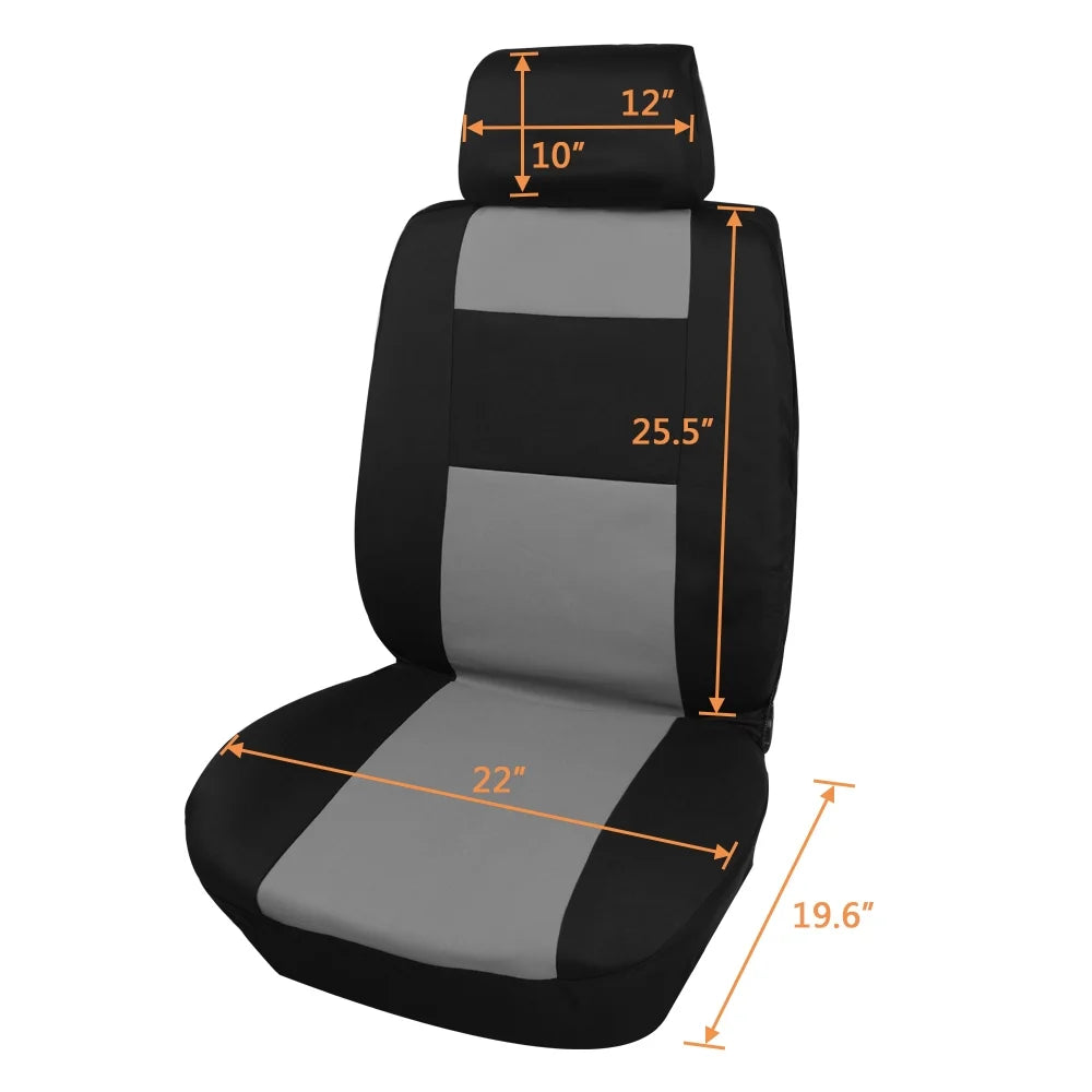 5-Seat Auto Car Seat Covers Front Rear Head Rest Cover Protector Universal