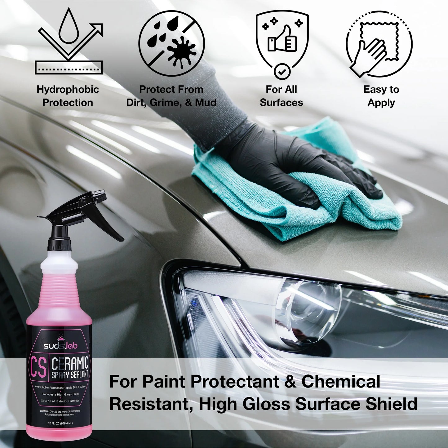 Suds Lab CS Ceramic Spray Vehicle Sealant - 32 Oz Bottle