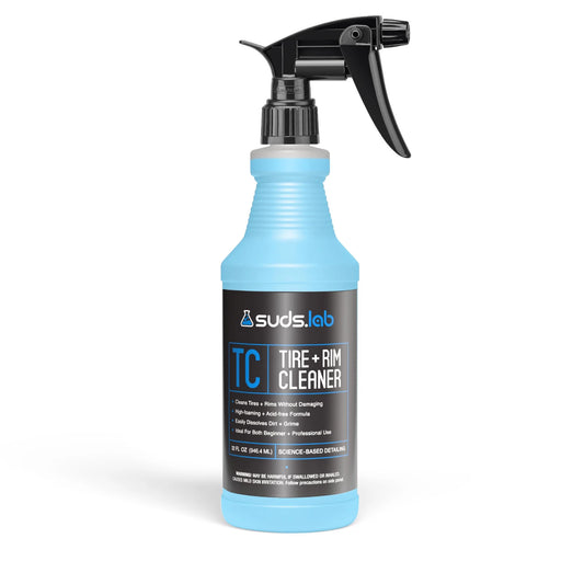 Suds Lab TC Foaming Tire Cleaner, Acid-Free Foaming Cleaning Solution, Safe for All Finishes, Home Car Detailing Wash, 32 Oz.